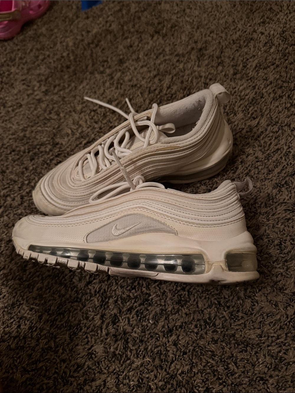 Nike Women's Sneakers in Off-White/Cream with Clear Air Unit